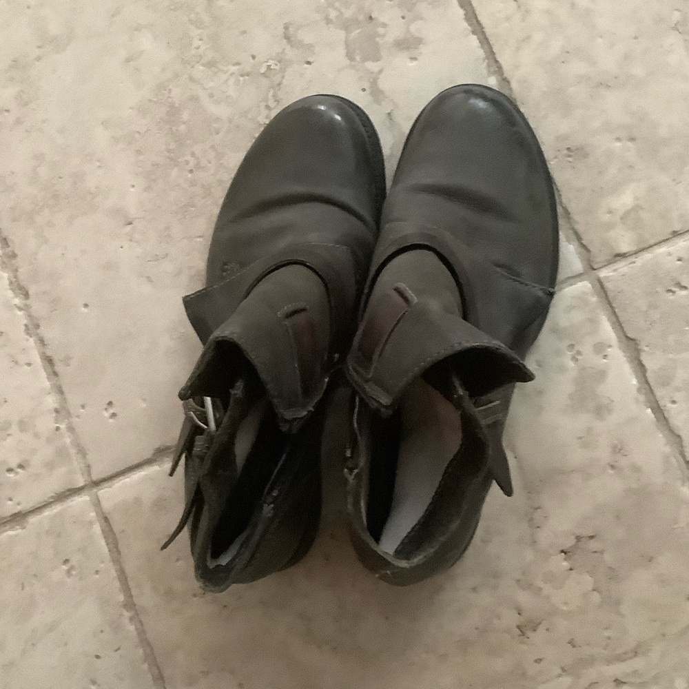 Miz Mooz Olive Green Ankle Booties